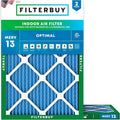 Filterbuy 16.38x21.5x1 Air Filter MERV 13 Optimal Smoke & Allergy Defense by Filterbuy