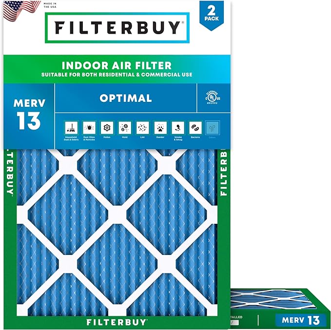 Filterbuy 30x32x1 Air Filter MERV 13 Optimal Smoke & Allergy Defense, by Filterbuy