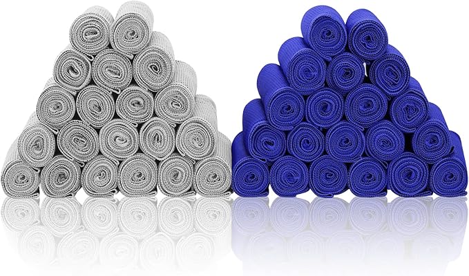 Cooling Towels 40 Pack 40"x 12", 160gsm Bulk Cool Towels, Soft Breathable, Super Absorbent, Quick Cold Towel, for Bowling, Yoga, Travel, Camping, Golf, Football, Hiking, Outdoor Work-FlexoryFit