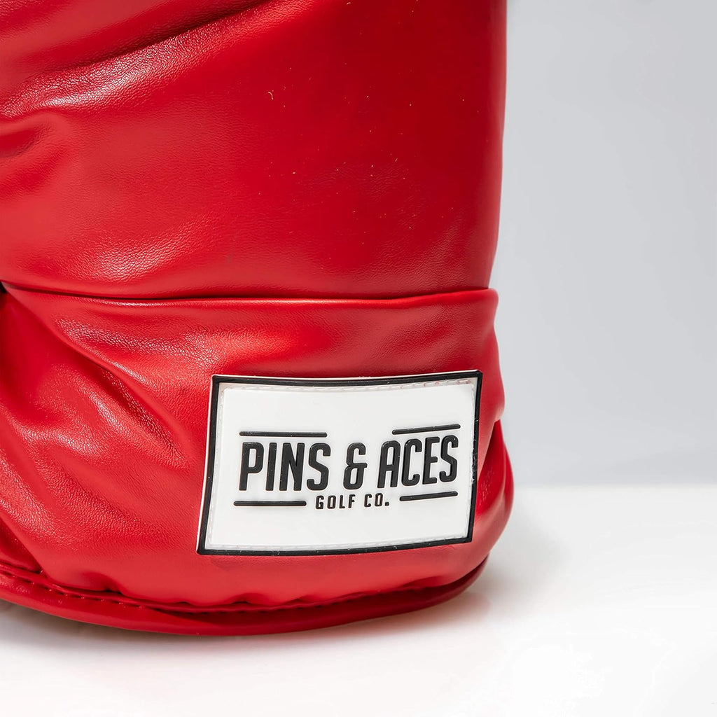 Pins & Aces Boxing Glove Driver Head Cover - Premium, Hand-Made Classic Boxing Glove 1W Headcover - Funny, Tour Quality Golf Club Cover - Style and Customize Your Golf Bag
