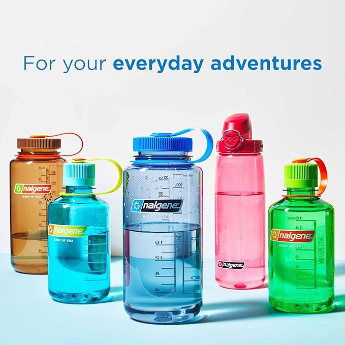 Nalgene Leak Proof Tritan BPA-Free Water Bottle - 32 oz Wide Mouth - Made in the USA for Outdoor Use & Daily Hydration (Purple)
