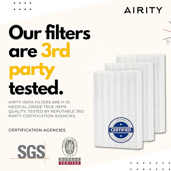 Honeywell HPA300 HEPA Filter Replacement for Air Purifiers - HPA300, HPA5300, HRF-R3 Series (3 R Filters + 4 Activated Carbon Pre-Filters)