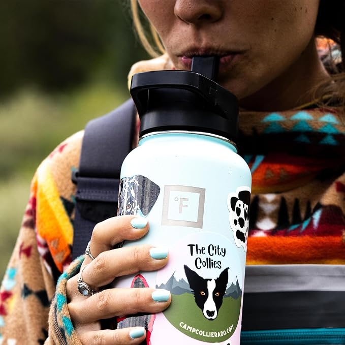 IRON °FLASK Camping & Hiking Hydration Flask - 64 oz Sky - Image 8