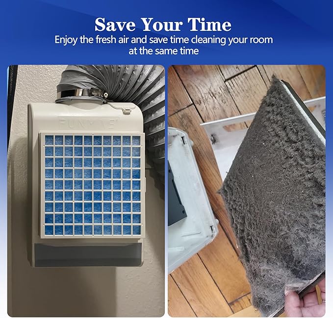 Air Vent Filters, 20"X120" Cut to Size Air Filter Material, MERV 8 Electrostatic Air Filter Roll, Blue & White Vent Filters for Home Floor, Rv Ac Vent, Ceiling, Refrigeration, HVAC Furnace Vent, Etc