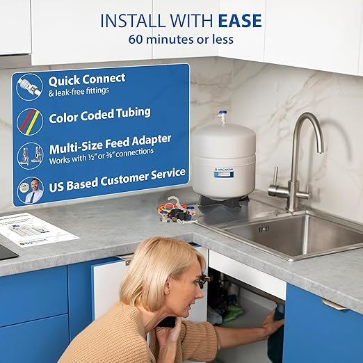 APEC Water Systems RO-PUMP-120V Top Tier Ultra Safe Reverse Osmosis Drinking - Image 7