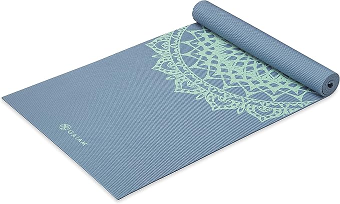 Gaiam Yoga Mat - Premium 5mm Print Thick Non Slip Exercise & Fitness Mat for All Types of Yoga, Pilates & Floor Workouts (68" x 24" x 5mm)-FlexoryFit