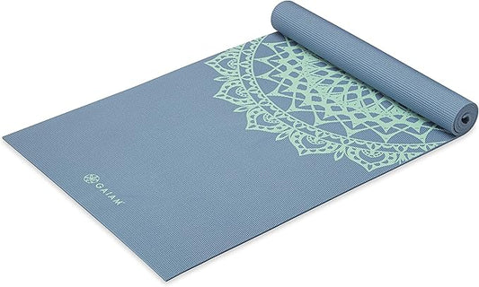 Gaiam Yoga Mat - Premium 5mm Print Thick Non Slip Exercise & Fitness Mat for All Types of Yoga, Pilates & Floor Workouts (68" x 24" x 5mm)-FlexoryFit