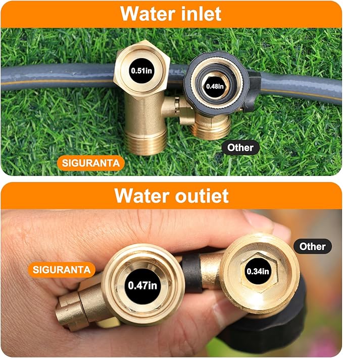 Garden Hose Angle Valve 45 Degree Brass Extender Solid 3/4 Inch Hose Elbow with Switch Adapter (45° switch elbow 4PSC)