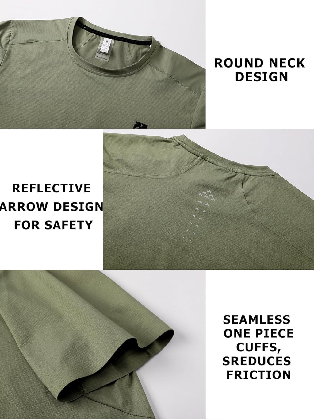 Mens Seamless Workout T-Shirts Lightweight Moisture Wicking Running Hiking Camping Tennis Pickleball Shirts for Men