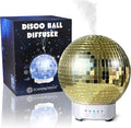 Disco Ball Diffuser Rotating - Essential Oil Diffuser with Whisper Quiet Operation, Cute Scent Diffusers for Home, Ball Decor, Fun Aromatherapy for Medium Room - Gold