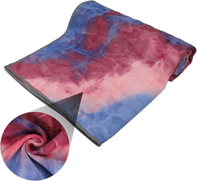 Yoga Towel, Non-Slip Hot Yoga Towel Anti-Slip Waffle Texture, 100% Absorbent Odorless Microfiber Yoga Blanket, Standard Size 72 x 24 x 0.2 inches Cushion Towel for Hot Yoga, Bikram, Pilates1-FlexoryFit
