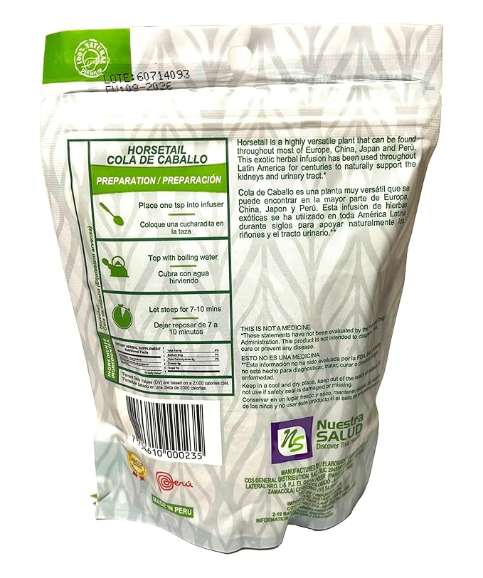 Horsetail Tea Cola de Caballo Hierba Herbal Tea Zip-Lock Bag (30g) 1.06oz- 100% Natural and Caffeine Free Detox-FlexoryFit