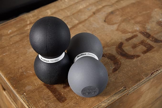 Infinity Roller, Peanut Foam Roller, Large 8-Inch Double Massage Ball Exercise Roller (Gray - Soft)-FlexoryFit