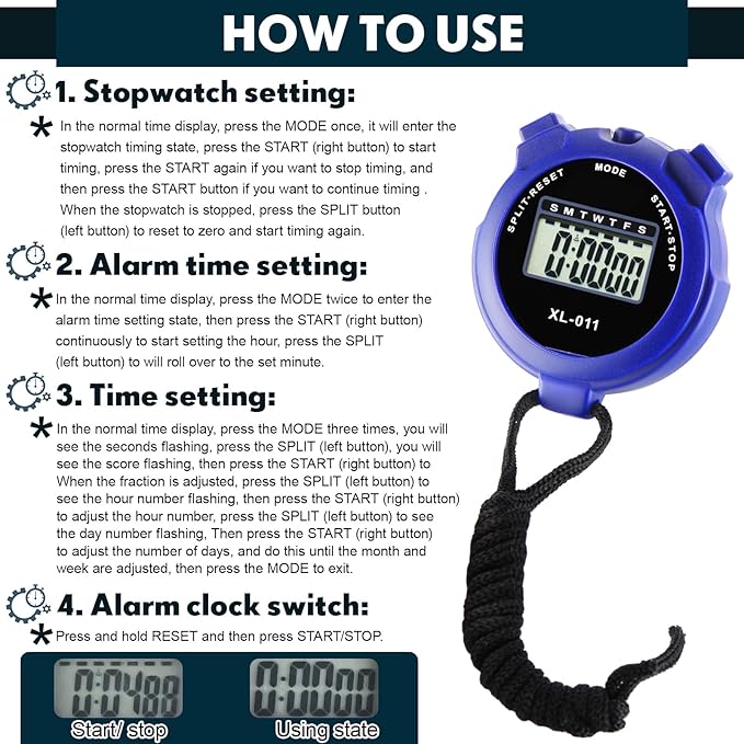 Kanayu 28 Pcs Multi Function Digital Stopwatch Timer Bulk Sports Stopwatch with Lanyard Date Time Alarm Timer for Coach Swimming Running Sports Train-FlexoryFit