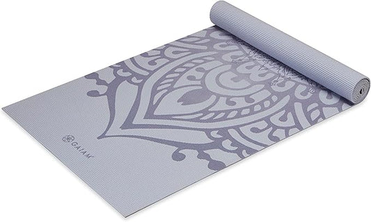 Gaiam Yoga Mat - Premium 5mm Print Thick Non Slip Exercise & Fitness Mat for All Types of Yoga, Pilates & Floor Workouts (68" x 24" x 5mm)-FlexoryFit