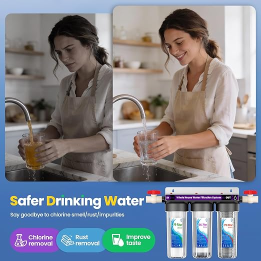 Whole House Water Filter System, 3-Stage Home Water Filtration System, Extra 2 - Image 2