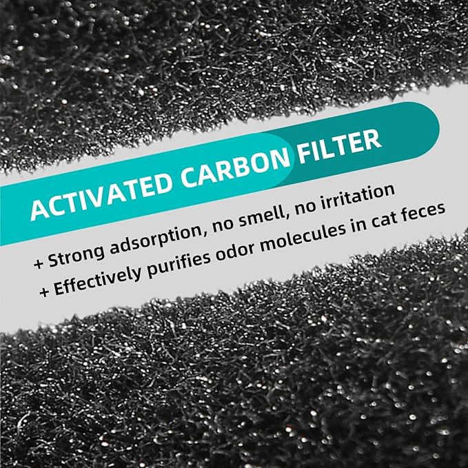 [10-Pack] Compatible with Model L4, Replacement Activated Charcoal Filters for Litter Box Carbon Premium Filter, Absorb Unpleasant Odors Control Damp from Pets and Keep Home Fresh