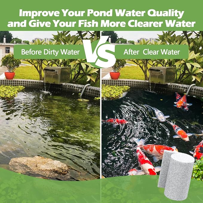 Classic Pond Filter Pad Media 18"x36"x1", 4.5 Ft² White Thicker Reusable - Image 4
