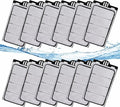 GOZILLA 12 Pack Auqarium Filter Cartridges, 3-Layer Auqarium Filters Replacement Plates, Turtle Tank Filter Sponges with Activated Carbon, Suitable for 3.5W 74GPH Low-Water Filters.