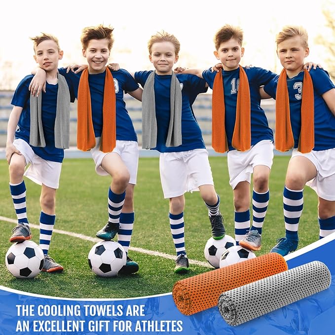 Hosuly 30 Pack Cooling Towels, 40"x12" Ice Breathable Soft Chilly Sweat Rag Microfiber Workout Rags for Gym Cooling Towels for Neck and Face for Yoga Golf Sport Running-FlexoryFit