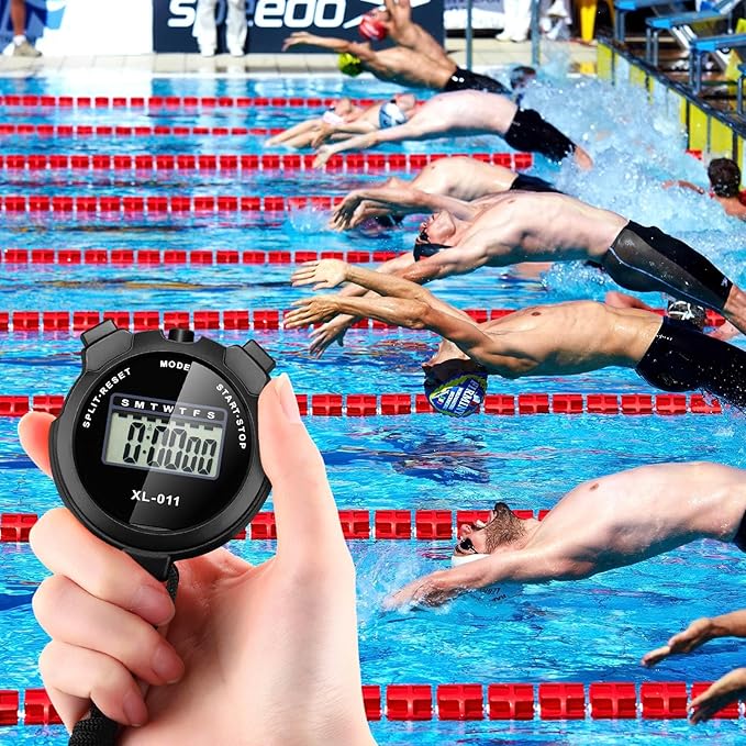 Kanayu 28 Pcs Multi Function Digital Stopwatch Timer Bulk Sports Stopwatch with Lanyard Date Time Alarm Timer for Coach Swimming Running Sports Train-FlexoryFit