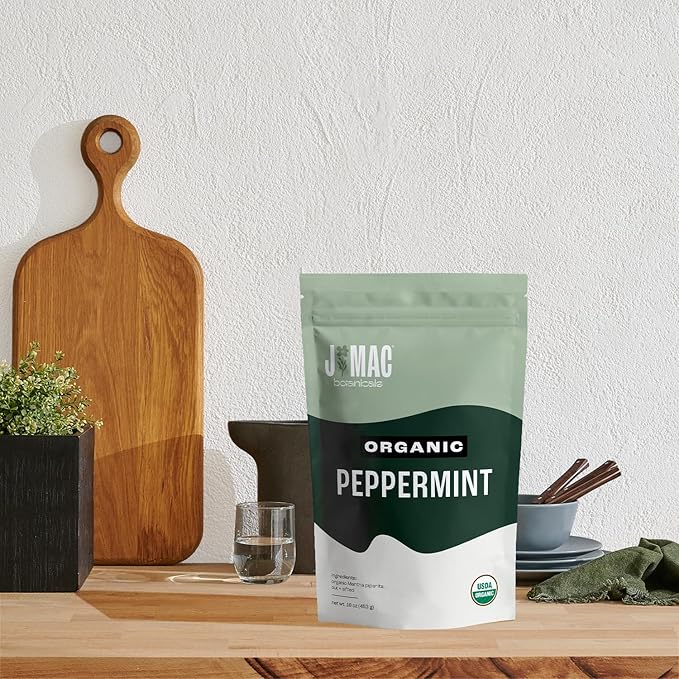 J Mac Botanicals Organic Peppermint Leaf Tea-FlexoryFit