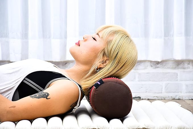 Leewadee Small Yoga Bolster – Shape-Retaining Cervical Neck Roll, Tube Pillow for Comfortable Reading, Kapok Filling, 22 x 6 x 6 inches-FlexoryFit