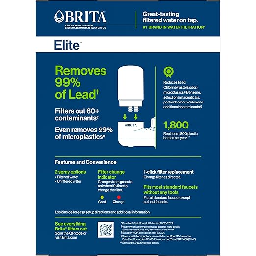 Brita Faucet Mount Water Filter System, No-Wait Filtration, Easy Install - Image 4