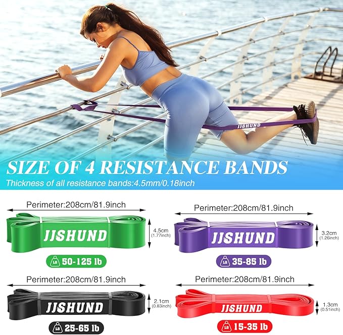 Resistance Bands Set, Pull Up Assistance Bands Pull Up Bands Exercise Bands for Men Women, Workout Bands for Working Out, Muscle Strength Training, Body Stretching-FlexoryFit