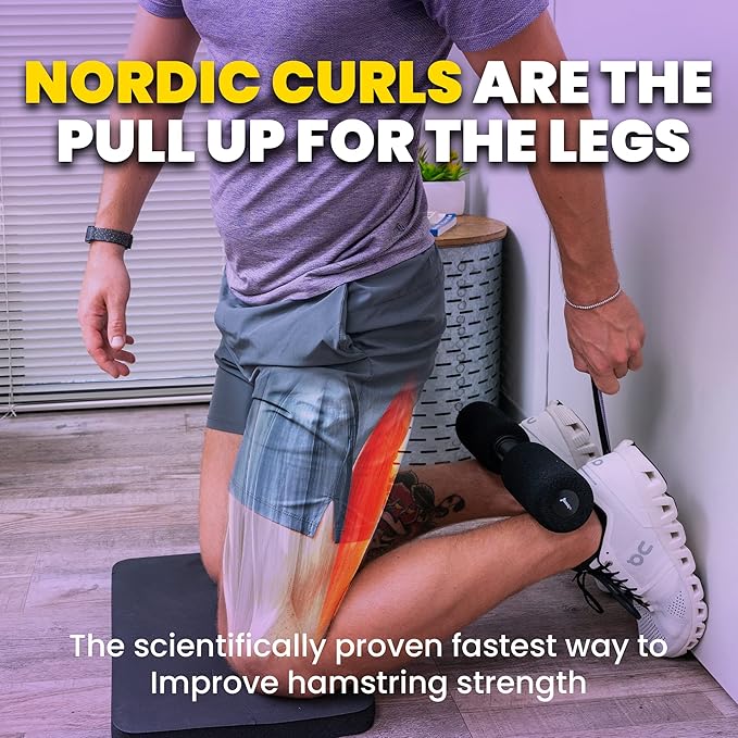 NordStick Nordic Hamstring Curl Strap - Original Nord Stick Exercise Set for Home and Travel - 5 Second Set Up-FlexoryFit