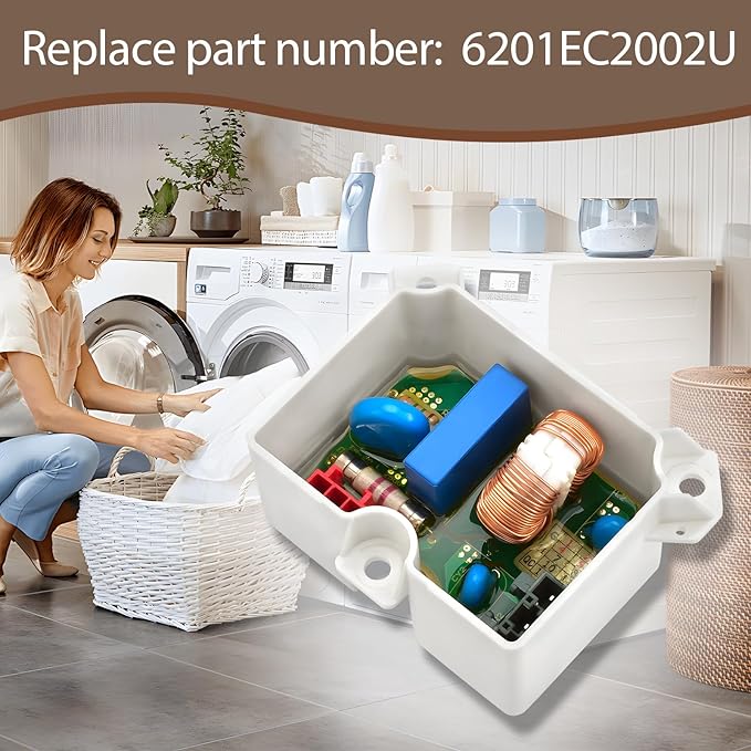 6201EC2002U Wave Filter Control Board Noise Filter Assembly Compatible with LG Kenmore Dishwasher Washing Machine