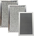Microwave Charcoal and Grease Filter Kit Fit for GE Oven JVM6175EK5ES JVM6172SK5SS JVM6175SK5SS JVM6175YK5FS 3Pcs Silver
