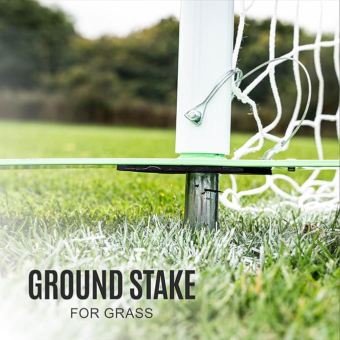 QUICKPLAY Pro Alu Training Frame - Flat Soccer Goal - Double-Sided Design - Durable Aluminum Construction - Base and Ground Stake for Multi-Surface - Available 2 Sizes Full Size Goal