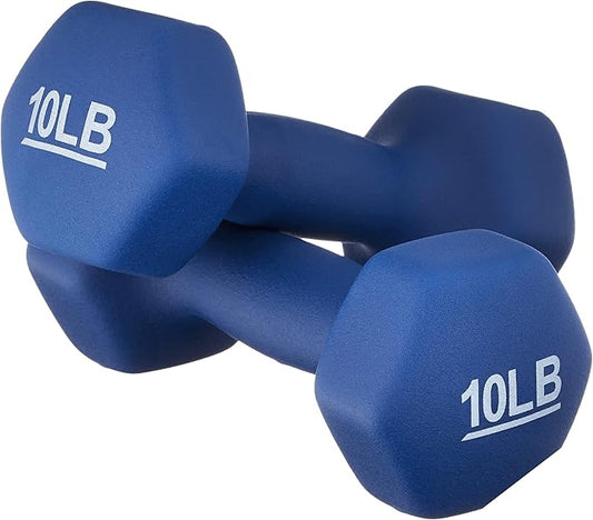 Amazon Basics Neoprene Dumbbell Hand Weights for Exercise and Muscle Toning-FlexoryFit
