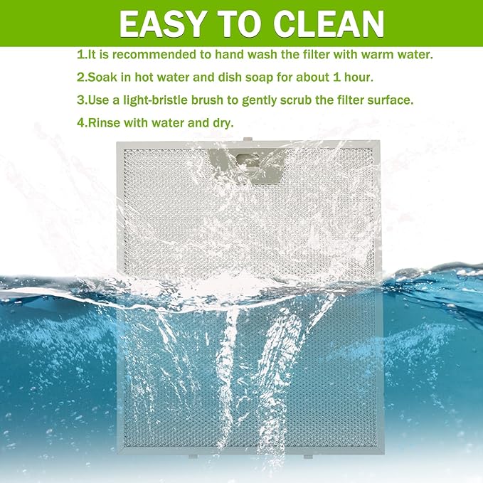 WB02X24871 Range Hood Grease Filter Replacement 5 Layer Aluminum Mesh Hood Grease Filter Fit for GE JVW5361SJSS JVW5361EJ1ES JVW5361EJES(2Pack)