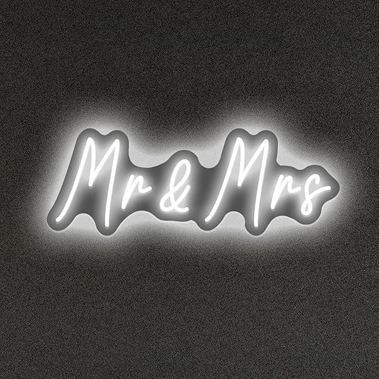 Mr and Mrs Neon Sign for Wedding Dimmable Mr Mrs Neon Signs Led Neon Sign for Party Neon Light Sign Mr & Mrs Sign for Anniversary Valentine's Day Wall Decor Gift 16.54 "X4.72"-FlexoryFit