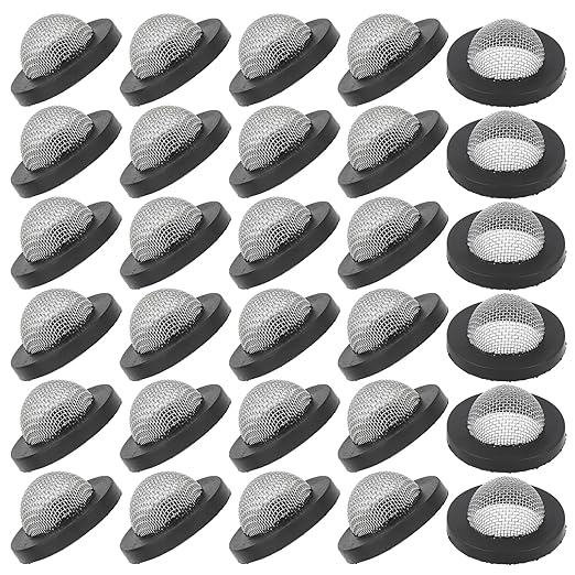 DFD 30 Pcs Hose Filter Washers, Stainless Steel Hose Washer, Garden Hose Screen Filter Fittings for 3/4 Inch Garden Hose Connector & 5/8" Washing Machine