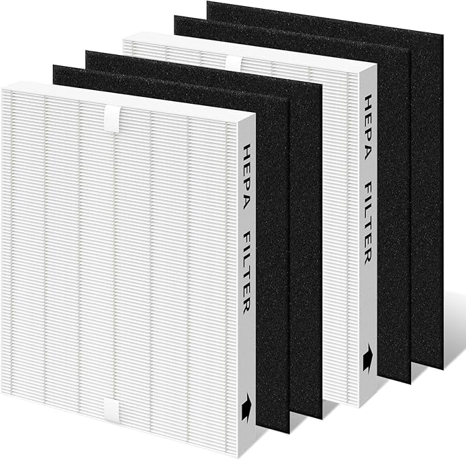AP-1512HH Air Filter Replacement Set Compatible with Coway Airmega AP-1512HH and Airmega 200M Air Purifi-er, 2 True HEPA Filter and 4 Activated Carbon Pre-Filters, Compared to Part # 3304899