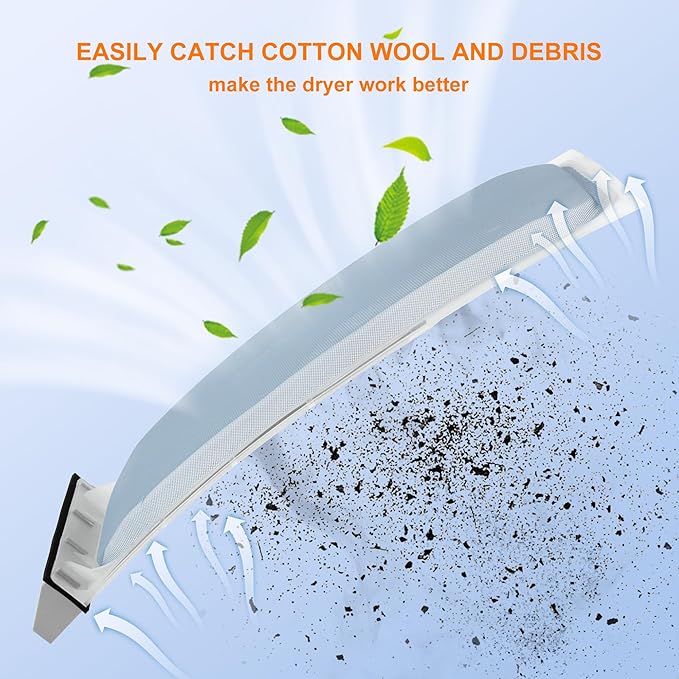 339392 Dryer Lint Filter Case Screen Replacement Compatible for Whirl-pool/Ken-more/Ro-per etc Replaces 339392V,337133,337451,339391,339392BULK by MIFLUS