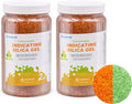Silica Gel 4LBS, Indicating Silica Beads (Orange to Green), Reusable Silica Gel Desiccant Dehumidifier