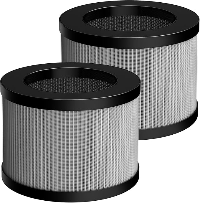 MK-06 TZ-K1 DH-JH01 HEPA Replacement Filter Compatible with Tolife TZ-K1, Compatible with FreAire KN6391, Kloudi DH-JH01, MJ012H and MJ001H Air Purifier (2 Pack Grey-Smoke Version)
