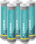 NU Aqua Reverse Osmosis Carbon Block Filter 10 Inch Replacement - 5 Micron Universal RO Water Filtration System Cartridge - 5 Pack of Premium Filters