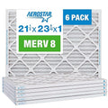 Aerostar 21.5x23.3125x1 MERV 8-6 Count - High Efficiency Pleated HVAC, Furnace & Air Conditioner Filters - Removes Dust, Lint, Mold & Allergy-Causing Pollen