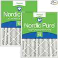 Nordic Pure 14x24x1 (13 3/4 x 23 3/4 x 3/4) Pleated MERV 13 Air Filters 2 Pack