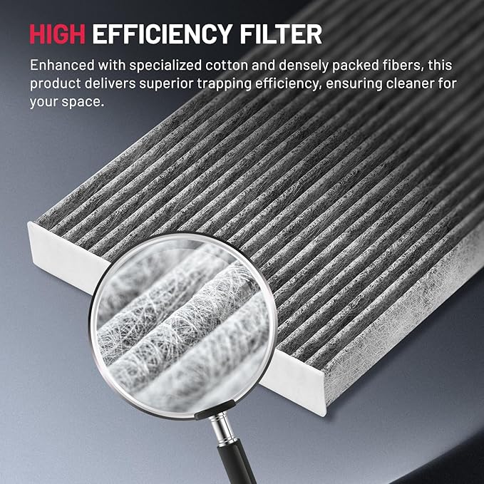 BDFHYK Cabin Air Filter with Activated Carbon Compatible with Volvo C30 2007-2013, C70 2006-2013, S40 2004-2011, V50 2005-2011, Replace# CF10375, 30676484