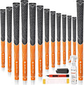 SAPLIZE Hybrid Golf Grips (CL07) - Set of 13, Innovative Design, Cross Corded Rubber Technology, Options of 8 Colors, Standard/Midsize, Basic/Deluxe Kit for Choice, Multicompound Golf Club Grips