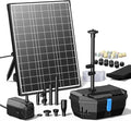 NFESOLAR Solar Water Fountain Kit, Pond Filter with 20W Solar Panel, 120 GPH Solar Water Pump, 4 Sprayers for Outdoor Pond 120-300 Gallons, Fish Tank and Garden Water Features N3212