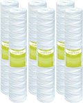 20 Micron Whole House Water Filter Cartridge, String Wound Sediment Filters for Well Water, Universal Replacement for Any 20 inch Big Housings - 20" x 4.5" Cartridges - Pack of 6