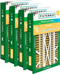 Filterbuy 16x25x5 Air Filter MERV 11 (MPR 1200) Allergen Defense Replacement (4-Pack), Pleated HVAC AC Furnace Filters for Honeywell Return Grille (Actual Size: 14.38 x 23.38 x 3.69)