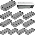 12 PCS Floor Register Traps 4 x 10 Inch Air Vent Filter Mesh Catcher Black Vent by LOSYHU